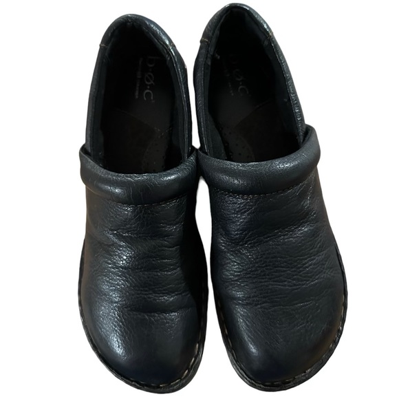 BOC Born Concept Womens Comfort Peggy Slip On Clog Black Leather Size 8.5 B12 - Picture 6 of 7
